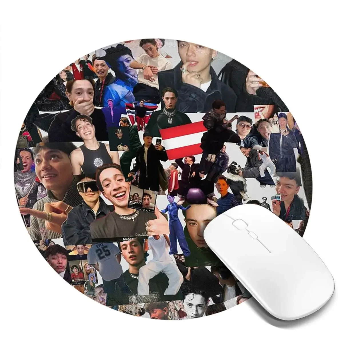 Kyle Alessandro Round Mouse Pad Computer Keyboard Mouse Mat Gamer PC Desk Mat Office Table Mats