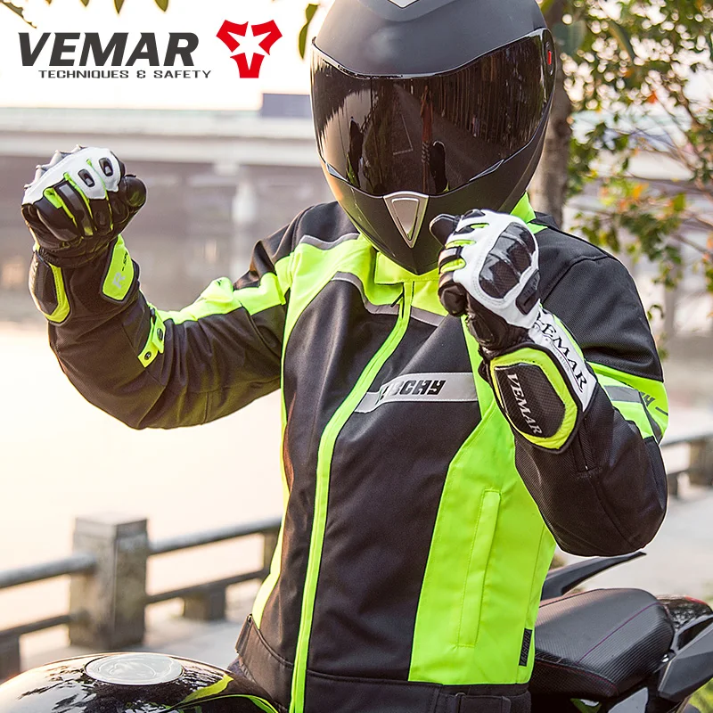 Vemar New Model Motocross Gloves Men\'s Outdoor Carbon Fiber Shell Riding Racing Women Gloves/Motocycle Off-Road Goat Leather