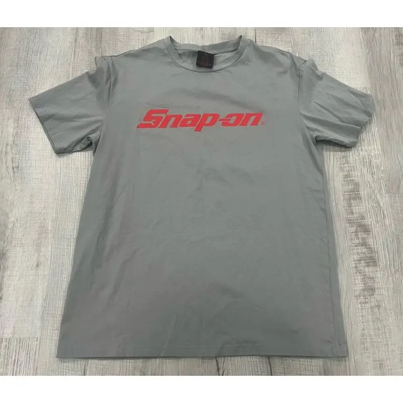 Snap On T Shirt Mens Gray Red Logo Crewneck Size Xl