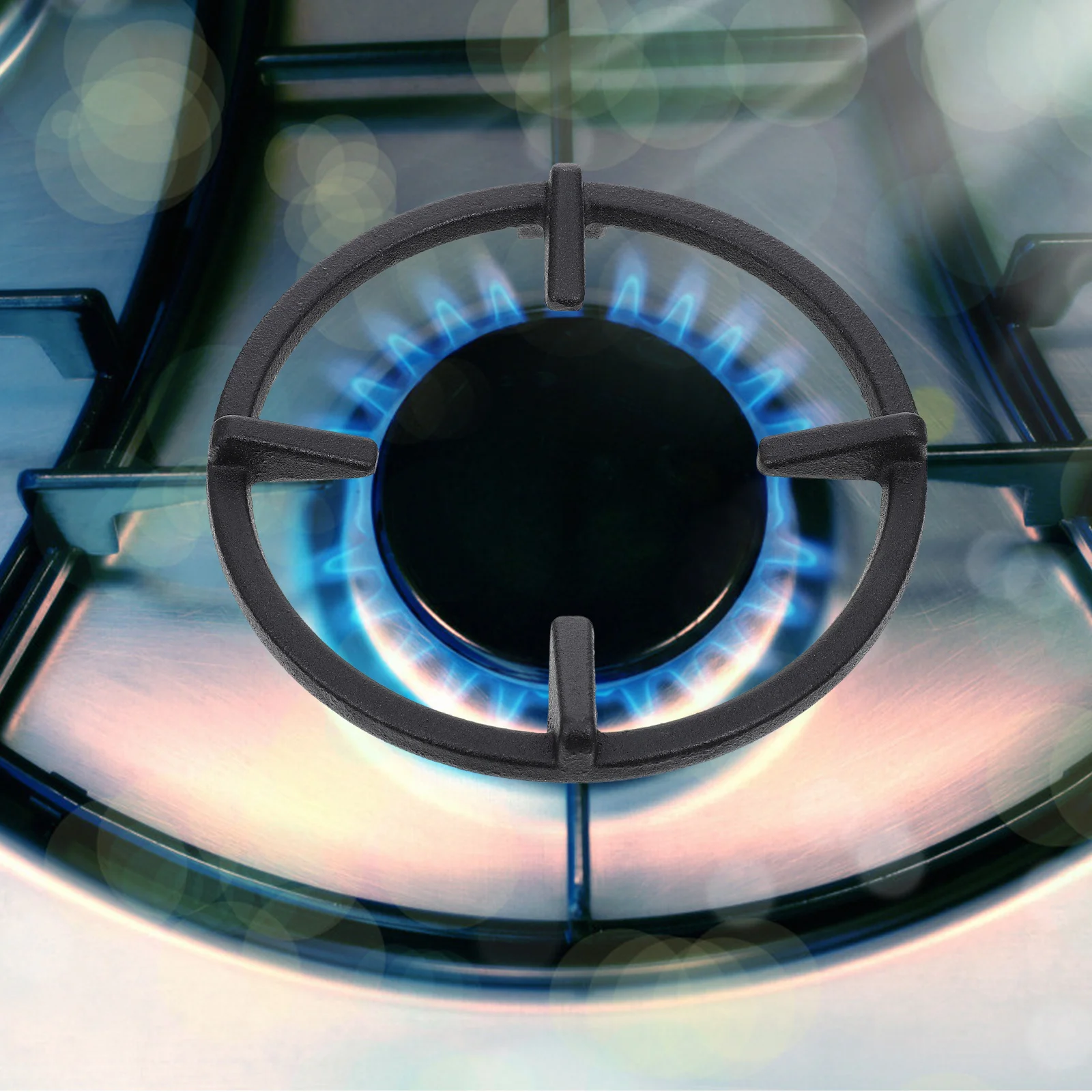 

1 шт., подставка для газовой плиты, чугунная нескользящая устойчивая подставка для сковороды, опора для вока, плита, кольцо для посуды, подставка для сковороды