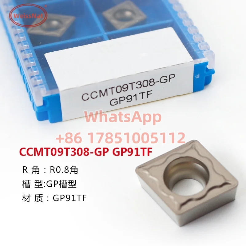 Imagem -04 - Inserções Ccmt para Inserção de Carboneto Ccmt060204 Ccmt060208 Ccmt09t302 Ccmt09t304 Ccmt120408 Gp1225 Gm1125 Gk1115 Gm3220 Gm3225 Gp91tf