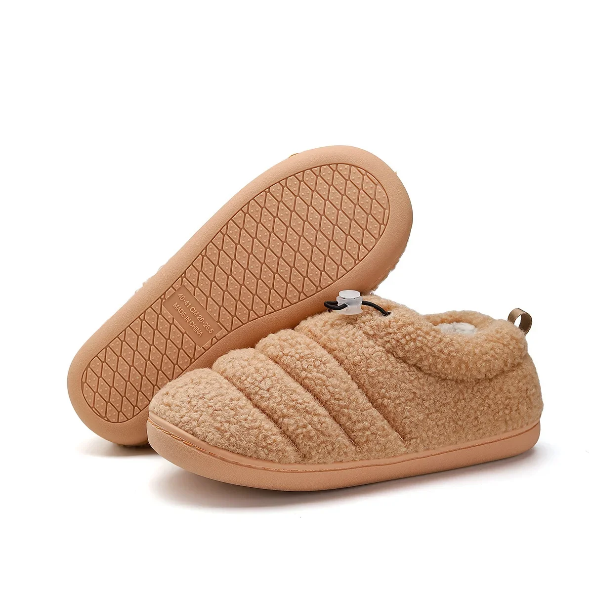 Große, vollständig bedeckende Hausschuhe aus Baumwolle für Damen und Herren, ideal für Herbst und Winter, halten warm, weich und flauschig, Freizeit-Schuhe für Paare. – Detail 8
