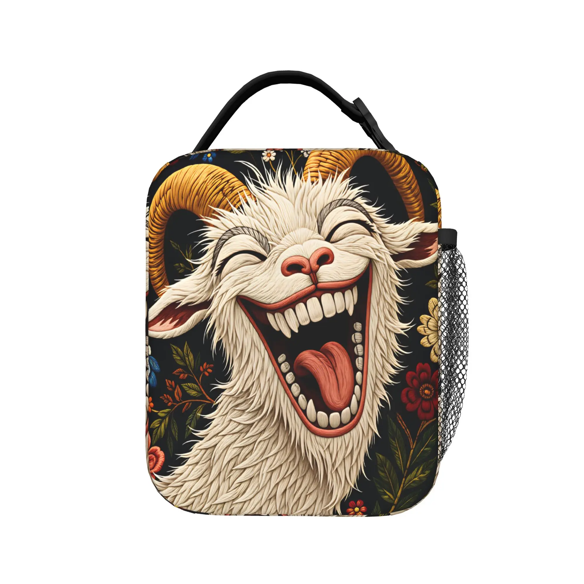 Screaming Goat  Lunch Bag  Kawaii Lunch Box Office Portable Thermal Lunch Bags For Child Waterproof Graphic Design Cooler Bag
