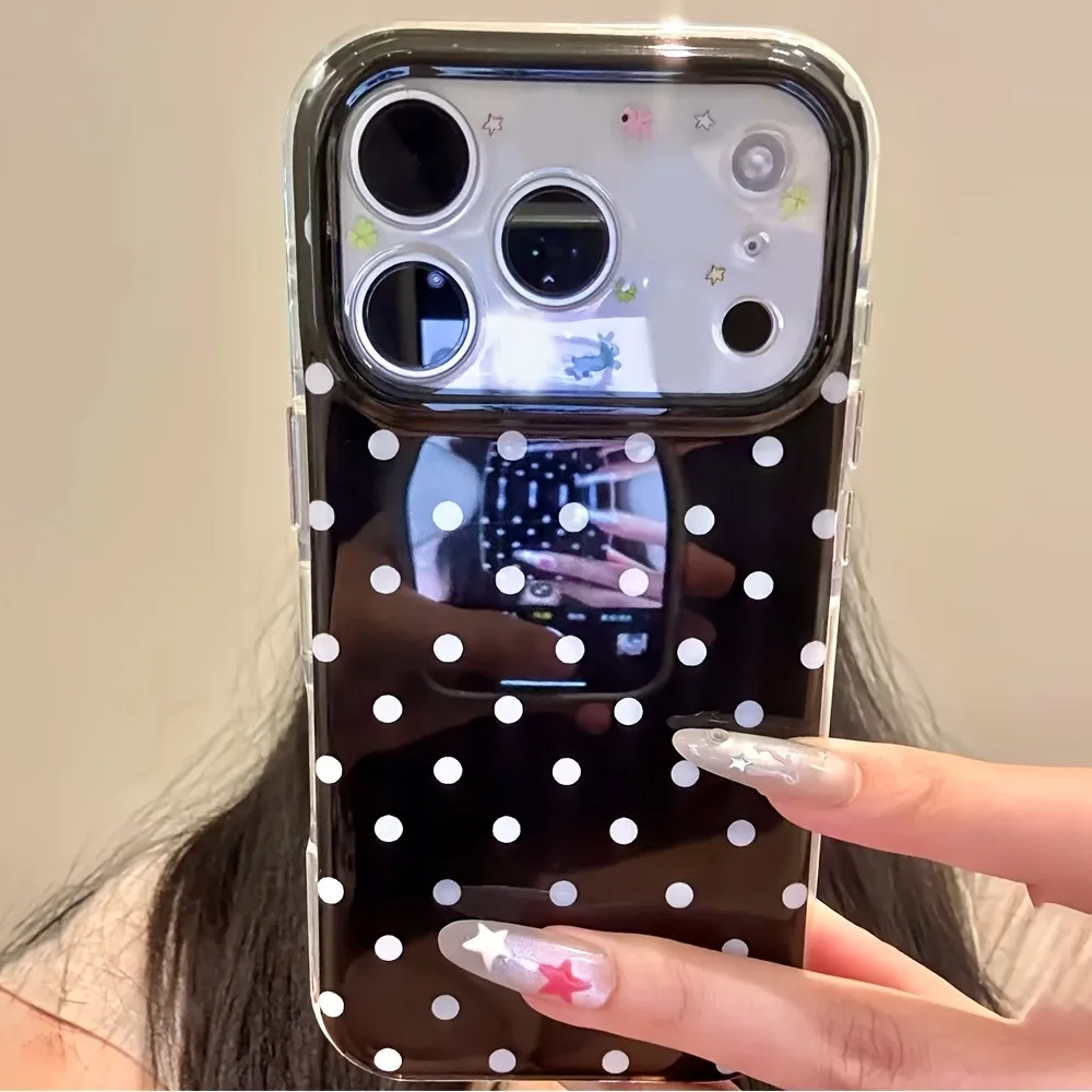 Minimalist Polka Dot Pattern Shockproof Phone Case For iPhone 11 12 13 14 15 16 17 18 Pro Max Creative Design Protection Cover