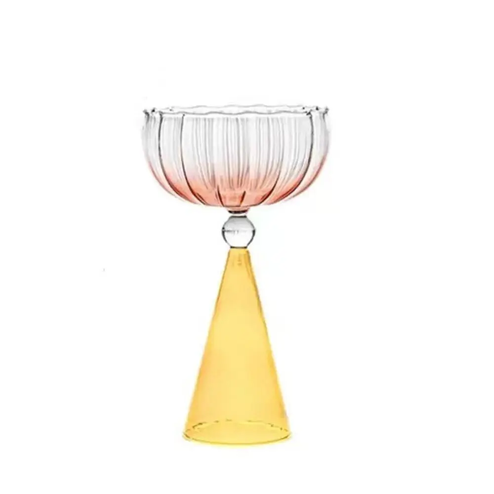 Glass Ice Cream Cup Cocktail Cup Creative Champagne Dessert Cup Colorful Whisky Wine Cup Party