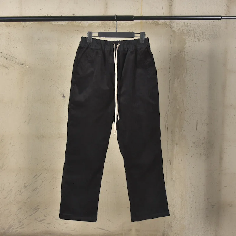 High Street Three-dimensional Cutting Rivet Seven Quarter Cotton Pants Men's Functional Zipper Loose Sports Casual Pants