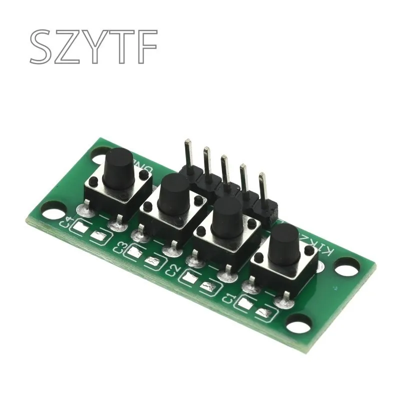 DIY Kit 1x4 4 Independent Key Button Keypad Keyboard Module Mcu For Arduino Student Class Design Graduation Project Experiment