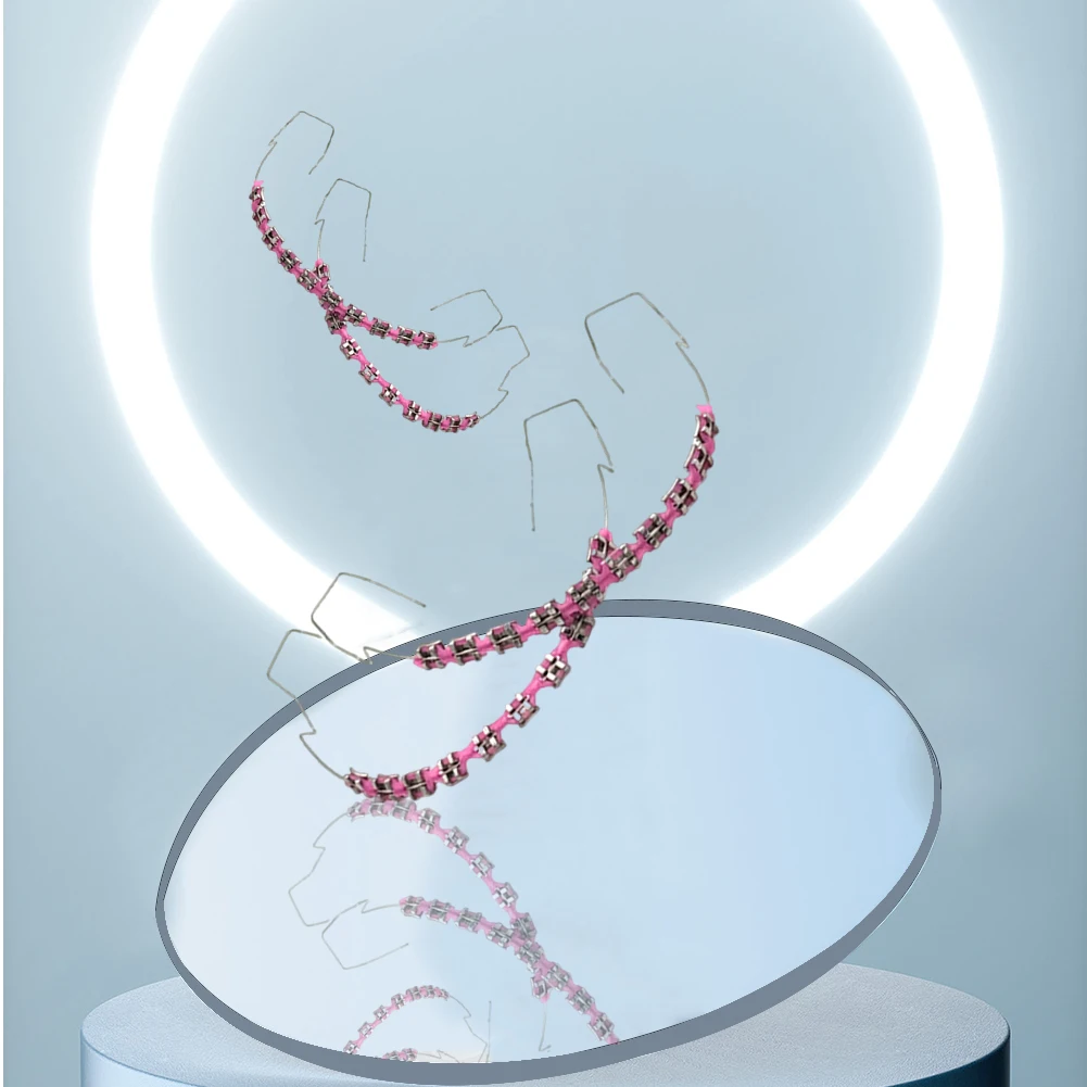 1 زوج الأقواس وهمية الأقواس الملونة للأسنان الأسلاك المعدنية المؤقتة كتيفة معدنية تقويم الأسنان روابط الأوعية الدموية الأسنان #3