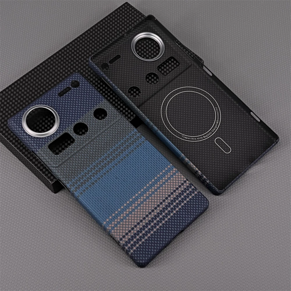 

Магнитный чехол из кевларового арамидного волокна для Nubia Z70 Ultra Z70Ultra для беспроводной зарядки Magsafe, ультратонкий чехол из углеродного волокна