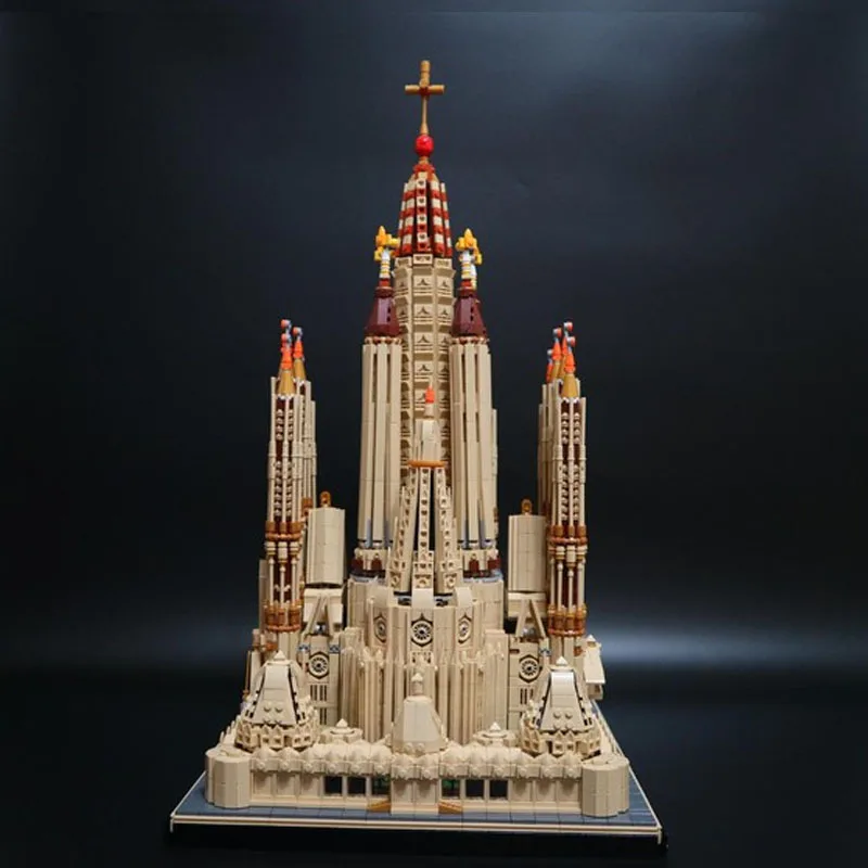 MOC-65795 Bouwstenen Barcelona Sagrada Familia Stadsgezicht Architectonische Creatieve Montage Speelgoed Diy Verjaardag Kerstcadeau