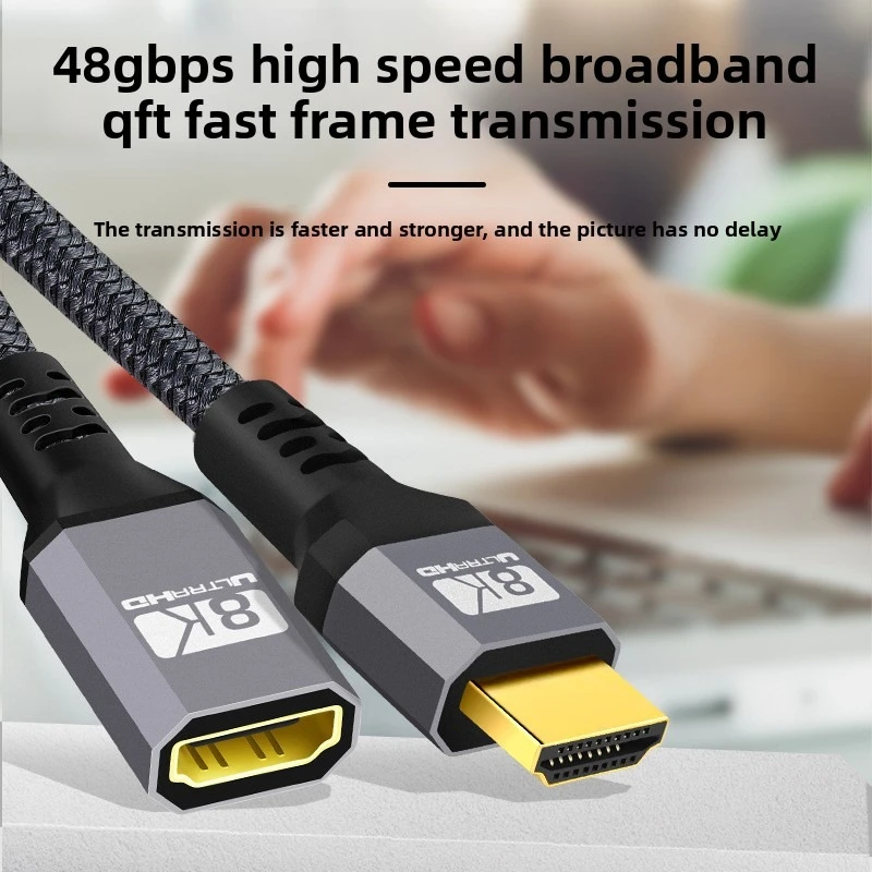 8K HDMI تمديد كابل ذكر إلى أنثى 0.3M/0.5M/1M HDMI 4K 3D 2.1 فولت 1.4 فولت HDMI تمديد كابل ل HD TV LCD محمول PS3 العارض