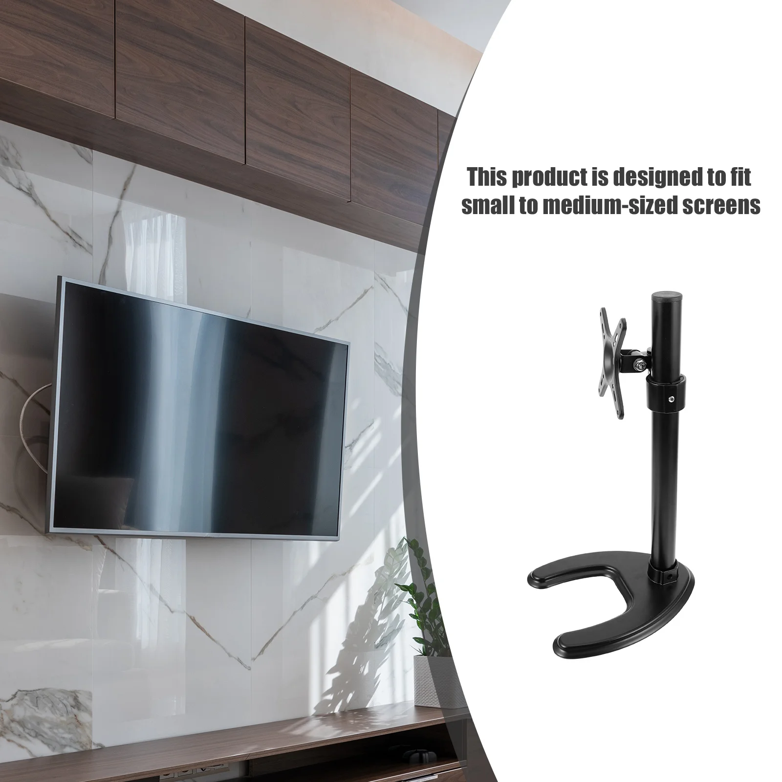 

Universal LCD St 14 27 Inch Rotatable Monitor Bracket Stable Construction Replacement Tabletop Holder Display Support