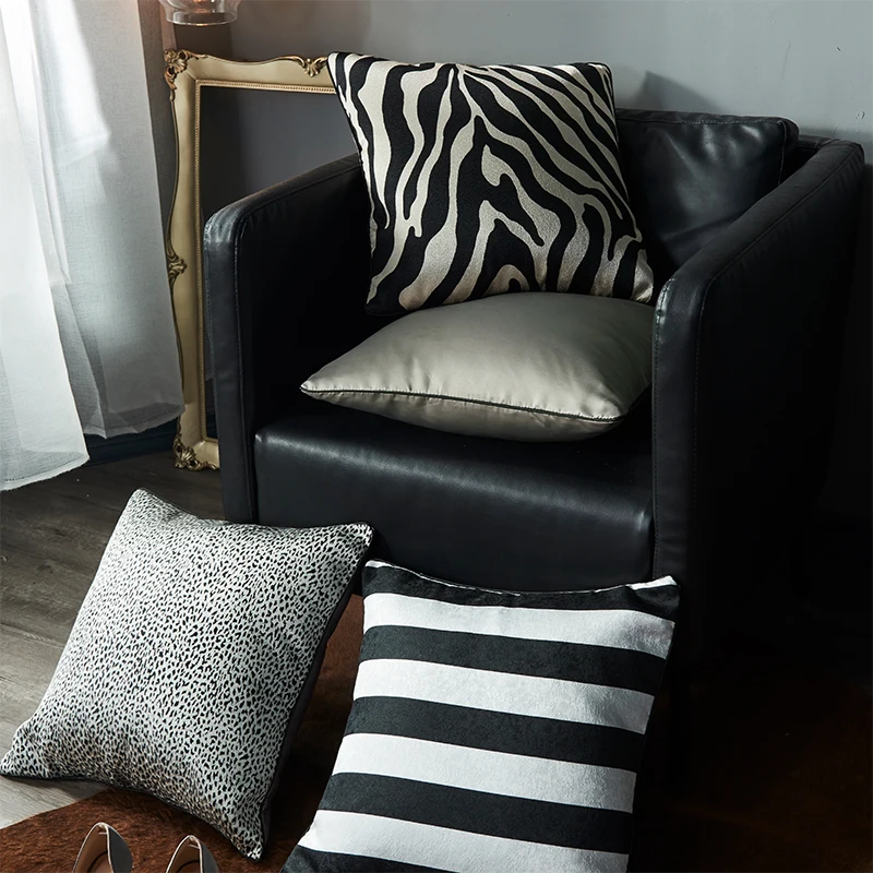 High Precision Pillow Covers 45x45cm Striped Cushions Cover Decorative Room Decor Leopard Print Sleeping Pillows Case For Couch