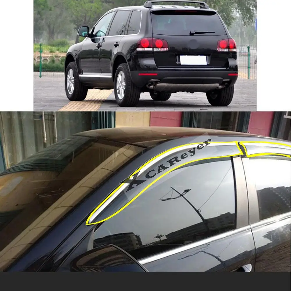 For VW Volkswagen Touareg 2004 2005 2006 2007 2008 2009 2010 Car Sticker Plastic Window Glass Wind Visor Rain/Sun Guard Vent