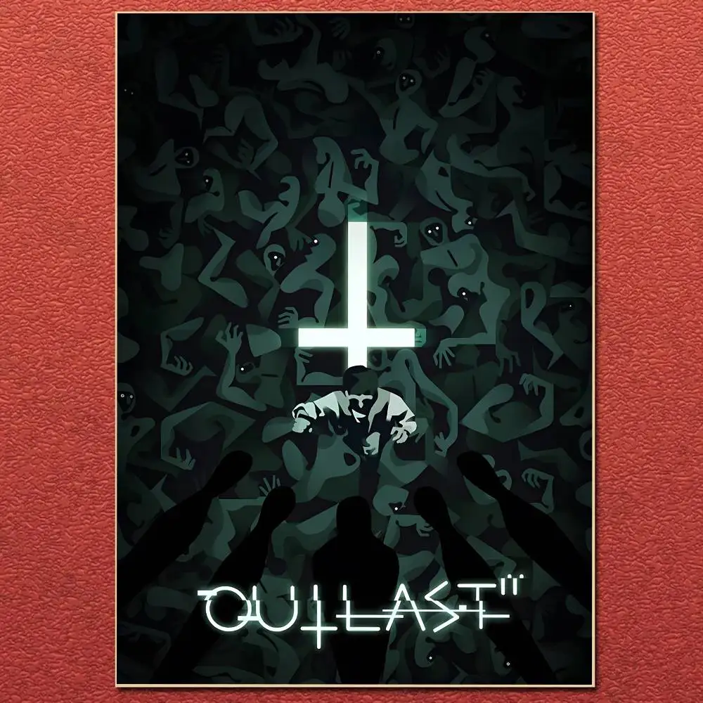 الكلاسيكية لعبة الرعب O-Outlast شعبية المشارك قماش اللوحة المشارك مع يطبع غرفة نوم المنزل غرفة المعيشة الديكور هدية