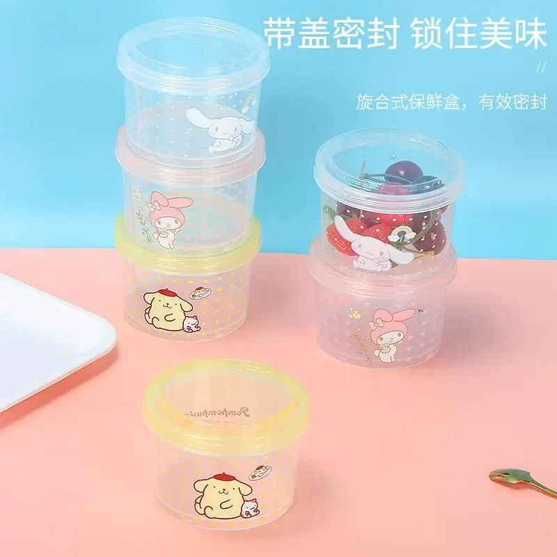 

3Pcs Kawaii Sanrio Anime Cinnamoroll My Melody Student Lunch Box Cute Cartoon Pompompurin Large Capacity Storage Case Gifts