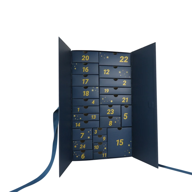 Customization.Manufacture Wholesale Custom Various Rigid Gift Packaging Advent Calendar Box for Christmas