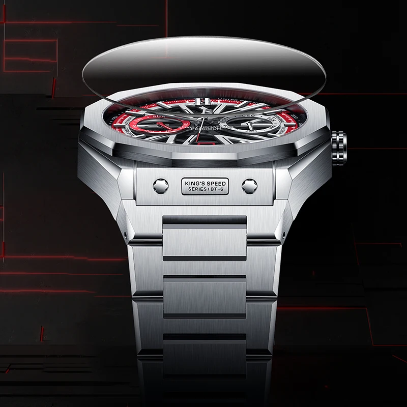 BONEST GATTI Men's Watch German Automatic Mechanical Skeleton Waterproof Luminous Birthday Gift for Boyfriend Watches