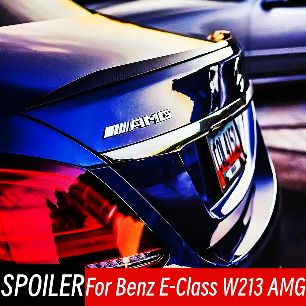 

Задняя Крышка багажника из натурального углерода Fibe, багажник, губа, спойлер, крылья для Mercedes Benz E-Class W213 AMG, аксессуары для тюнинга автомобиля, детали