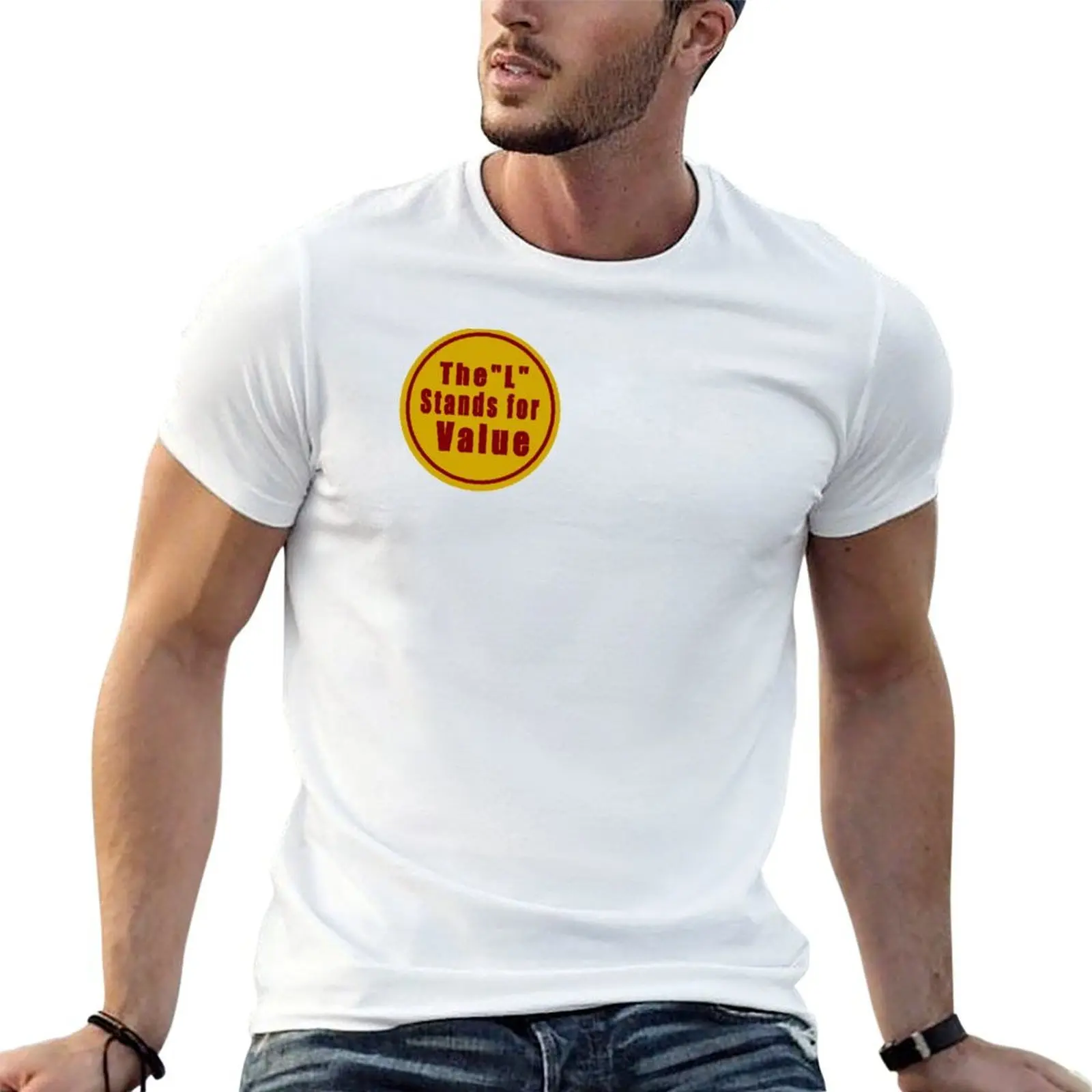 the l stands for value T-Shirt summer top vintage mens big and tall t shirts