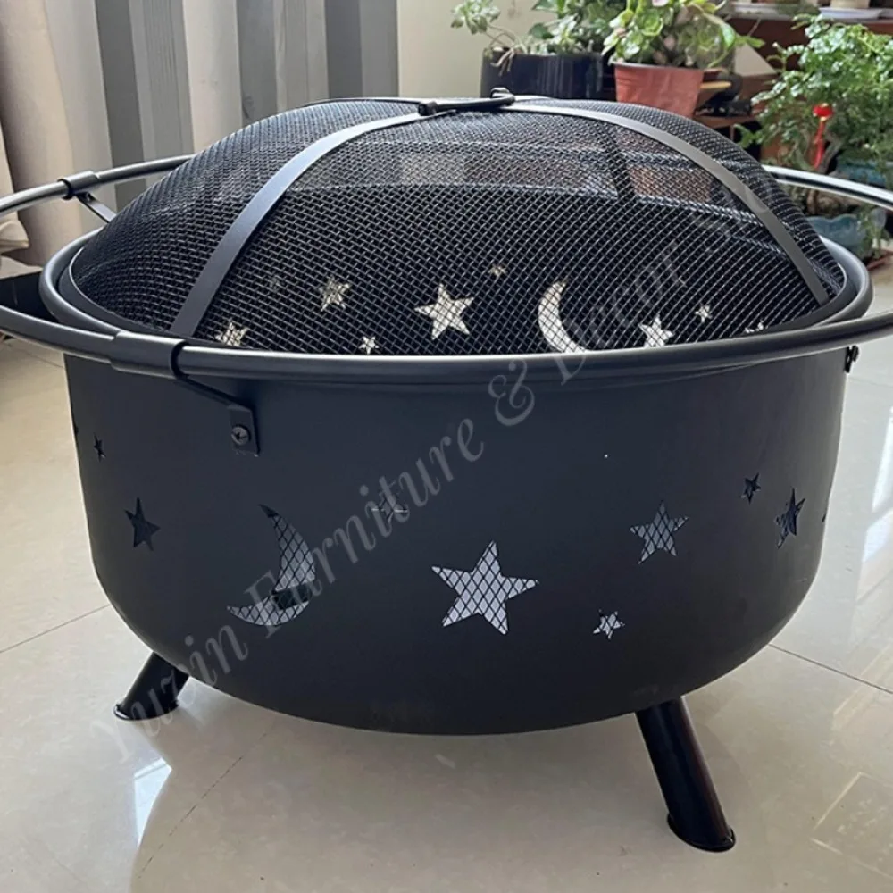 Outdoor Camping Barbecue Grill Star and Moon Shaped BBQ Fire Pit