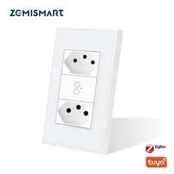 Zemismart Zigbee Tuya Smart Brazil Socket 10A 20A Tomada Alexa Google Home Voice Control Electric Brazilian Wall Outlets