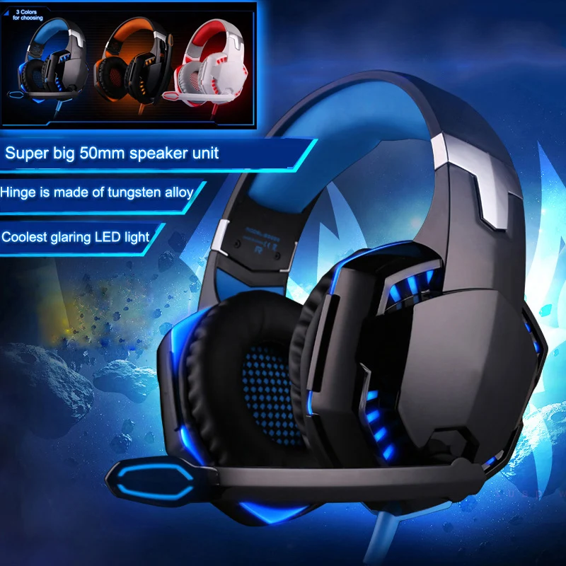 Gaming Headphones Game Headset Noise Cancelling Earphone With Microphone Led Light Volume Control For Ps4 Play Station 4 Pc