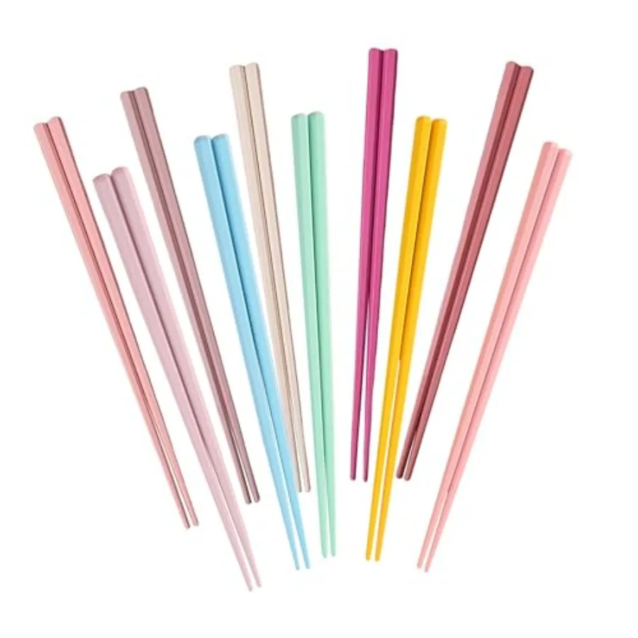 Chopsticks Dishwasher Safe Reusable Easy to Use Chopsticks Set 9.5 Inch for Sushi, Ramen, Asian Cuisine, Matte Non-slip