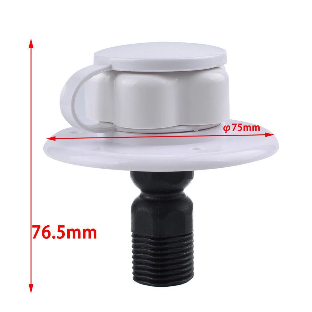 For RV Water Inlet 76.5 Mm Connector For Fresh Water System Hose Plastic Replacement With Check Valve Brand New