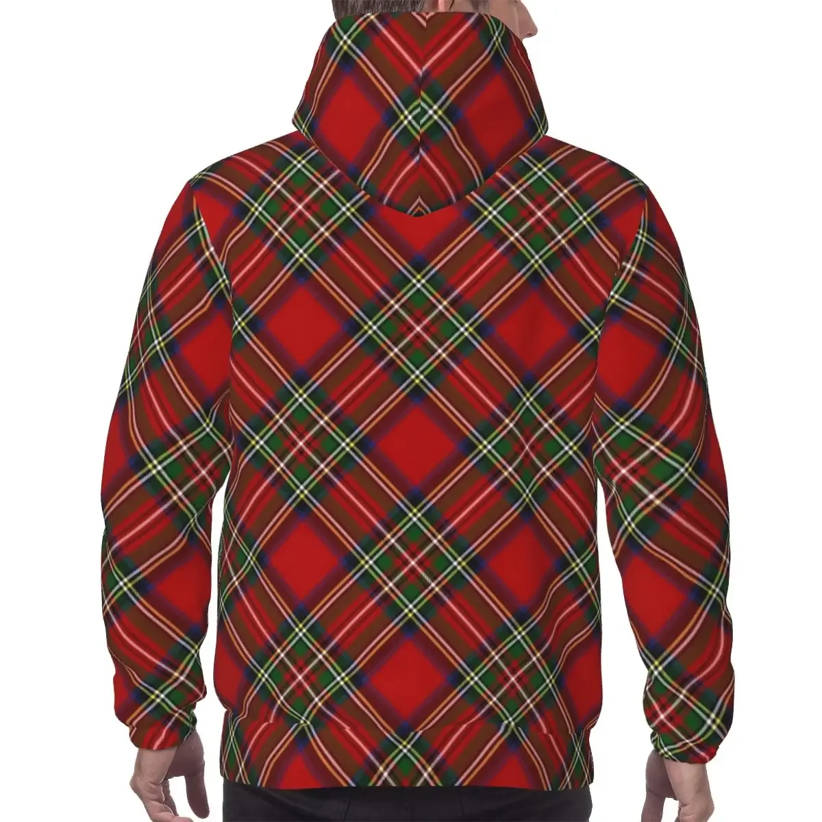 Royal Stewart Tartan Cross Plaid Hoodies Harajuku Pullover Autumn Winter Men's Women's Sweatshirts Long Sleeve Tops