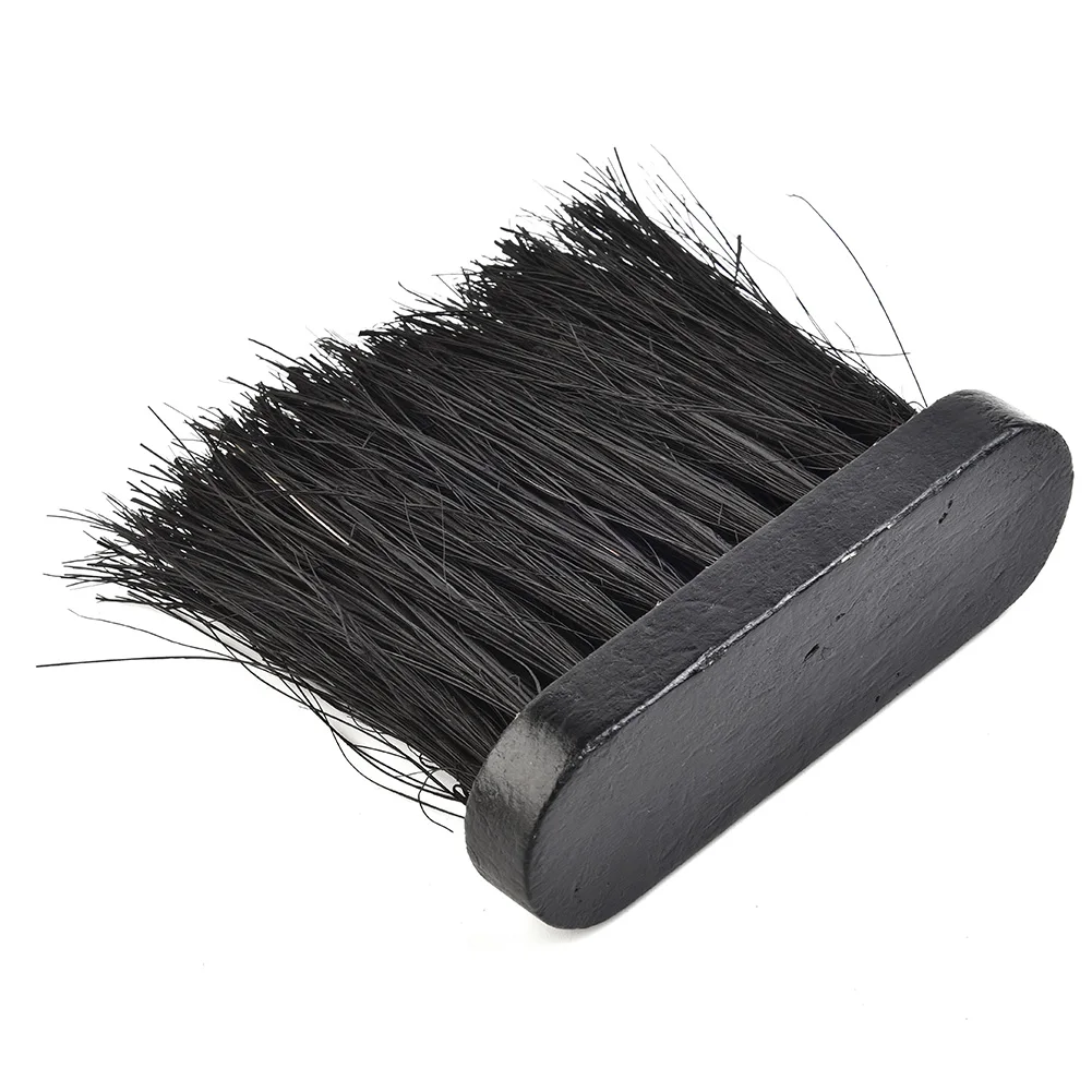 Wooden Handle Fireplace Fire Hearth Fireside Brush, Round Shape Brush Head, Thorough Cleaning, Optimal Fireplace Maintenance