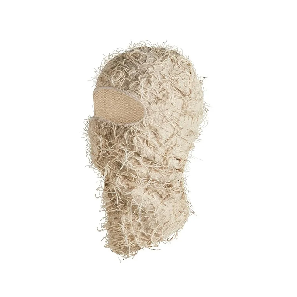 Volle Gesichtsabdeckung, Skimaske, Mütze, Sturmhaube, Distressed-Strickmütze, Tarnung, Herrenmütze, Damen, Winter, warm, winddicht, Fahrrad-Halsmütze – Detail 21