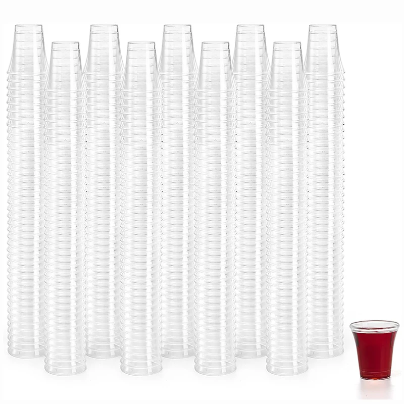 200Pcs Clear Communion Cups, Disposable Plastic Cup Fits Standard Holy Communion Trays, 0.5 Ounce
