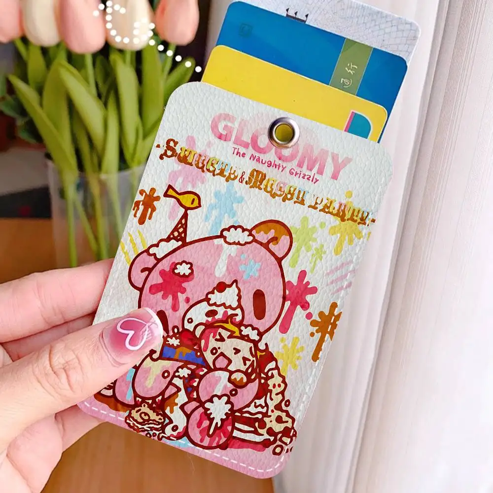 famous IP G-GloomyS bear popular Rectangle Keychain Card Holder, Badge Credit Card Holder, Student ID Card Holder, Bus Cards