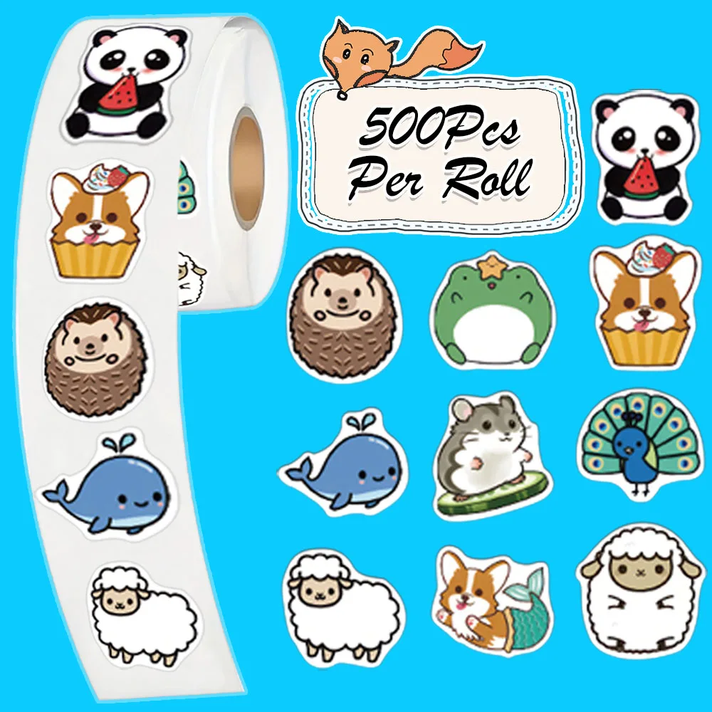 500Pcs/Roll Cute An… - image