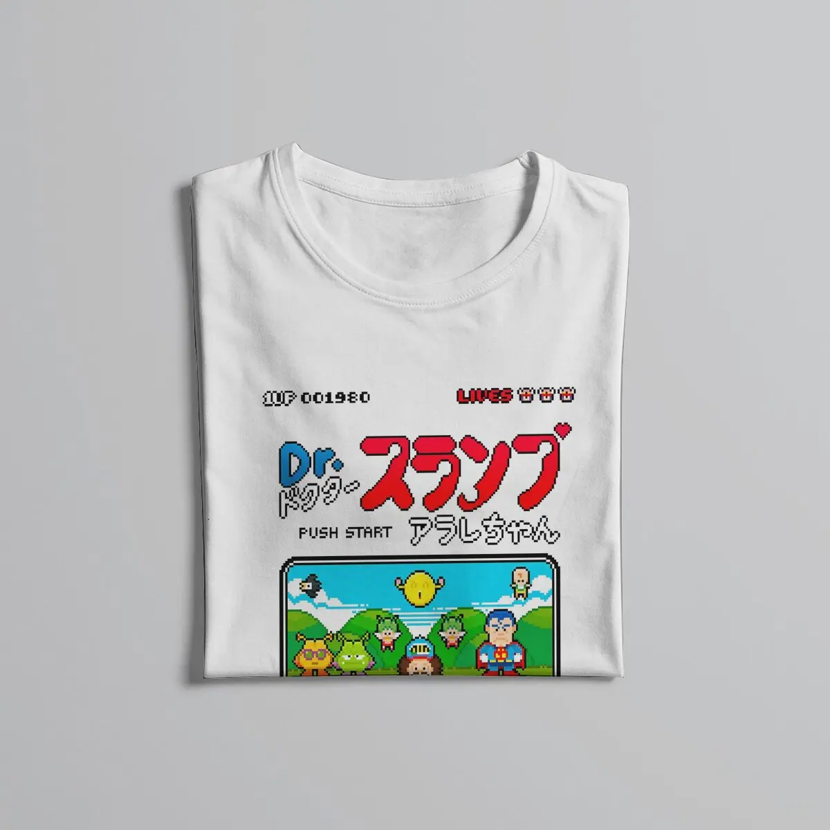 Dr Slump Arale Press Start Tshirt Graphic Men Tops Vintage Alternative Summer Polyester Clothes Harajuku T Shirt