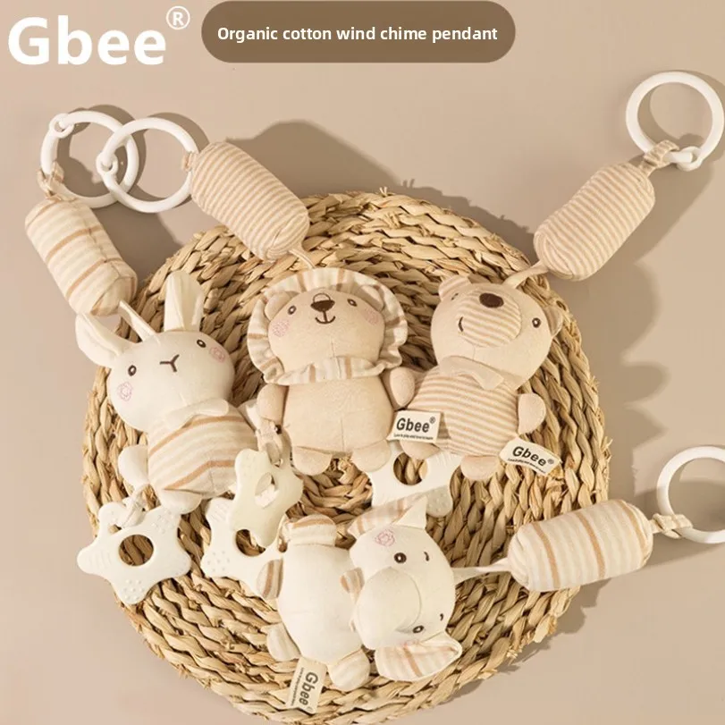 Gbee algodão orgânico vento carrilhão cor algodão torno pendurado brinquedo recém-nascido dentição sino bebê 0-1 ano de idade brinquedo calmante