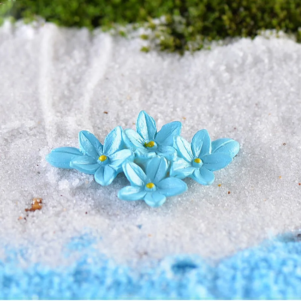 

10 Pcs Simulated Flower Decorations Miniature Garden Flowers Moss Micro Landscape