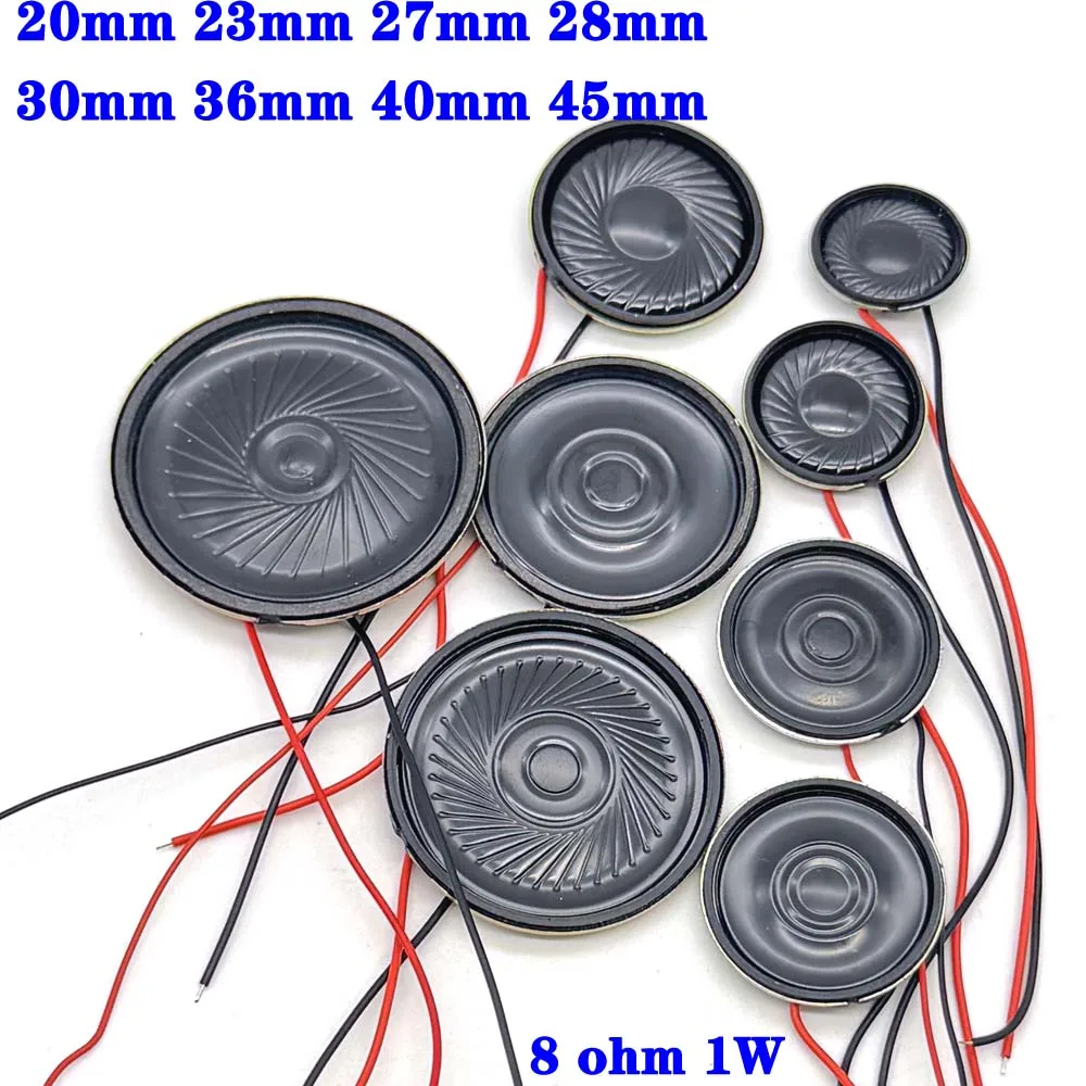 

Speaker Loudspeaker Audio Alarm 8 ohm 1W 20mm 23mm 27mm 28mm 30mm 36mm 40mm 45mm Tablet Phone Computer Trumpet Horn connector