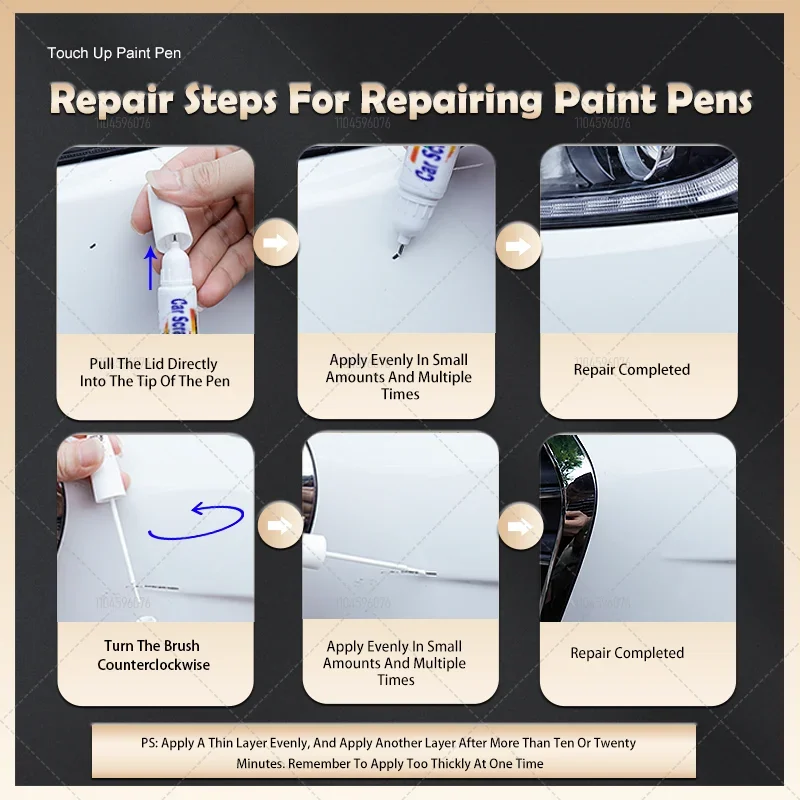 قلم إصلاح طلاء السيارات لـ 2000-2025 فورد مونديو ملحقات إصلاح الخدش 4 قطعة أسود UM JAYC أبيض 5BWG VJ رمادي أحمر RR #5