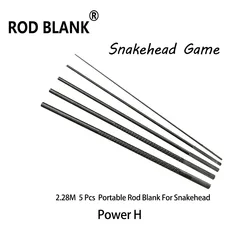 RodBlank 2.28M Travel Rod Blank Portable Snakehead Blanks Power H Fishing Rod Building Blank DIY Components Pole Repair