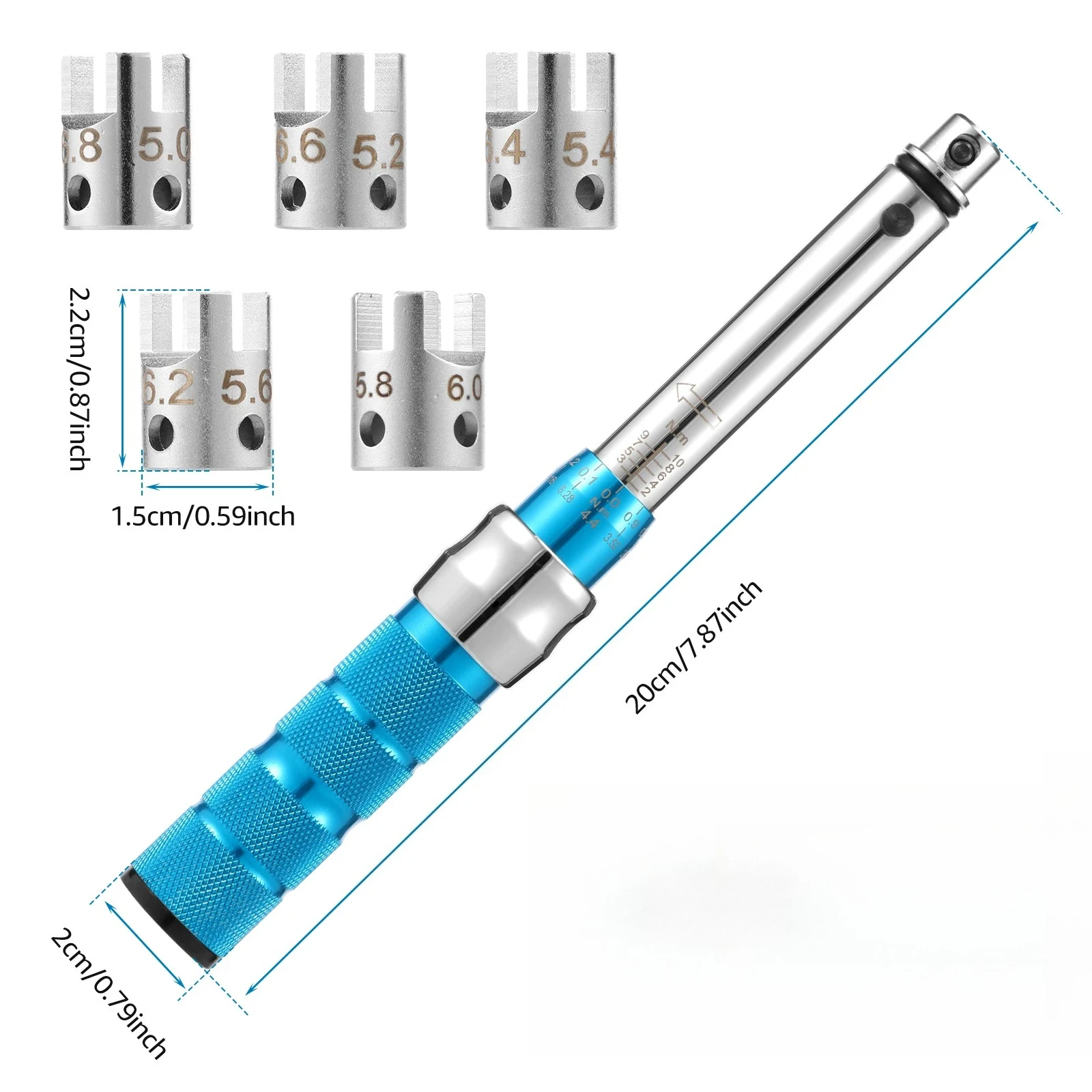 Precision Spoke Torque Wrench Set 2-10Nm - Motorcycle Wheel Truing Tool with Steel Construction