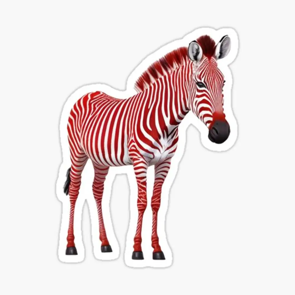 Nimona Red Zebra Sticker Sticker for Laptop Decor Bedroom Car Cute Cartoon Art Fashionable Public Suitcase