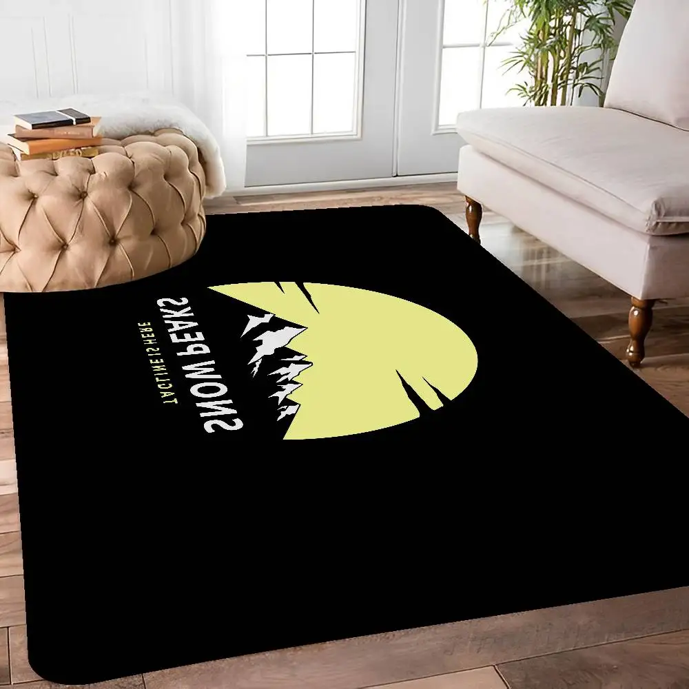 Fashion Cool S-Snow P-Peak Logo Bathroom Mat Anti-slip Absorb Water Long Strip Cushion Bedroon Mat Welcome Doormat