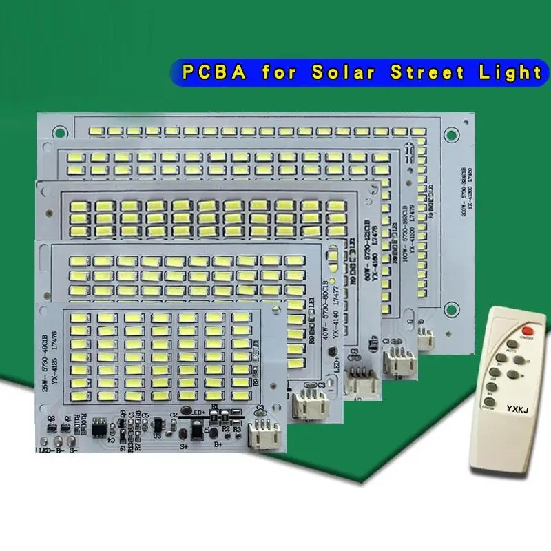 25/40/60/100/200W LED Solar Light Board White Light High Brightness Light Source Panel With Remote Controller
