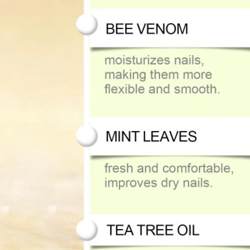 Bee Venom Moisturizing Nail Oil Restores Nail Health Daily Care for Soft and Flexible Nails