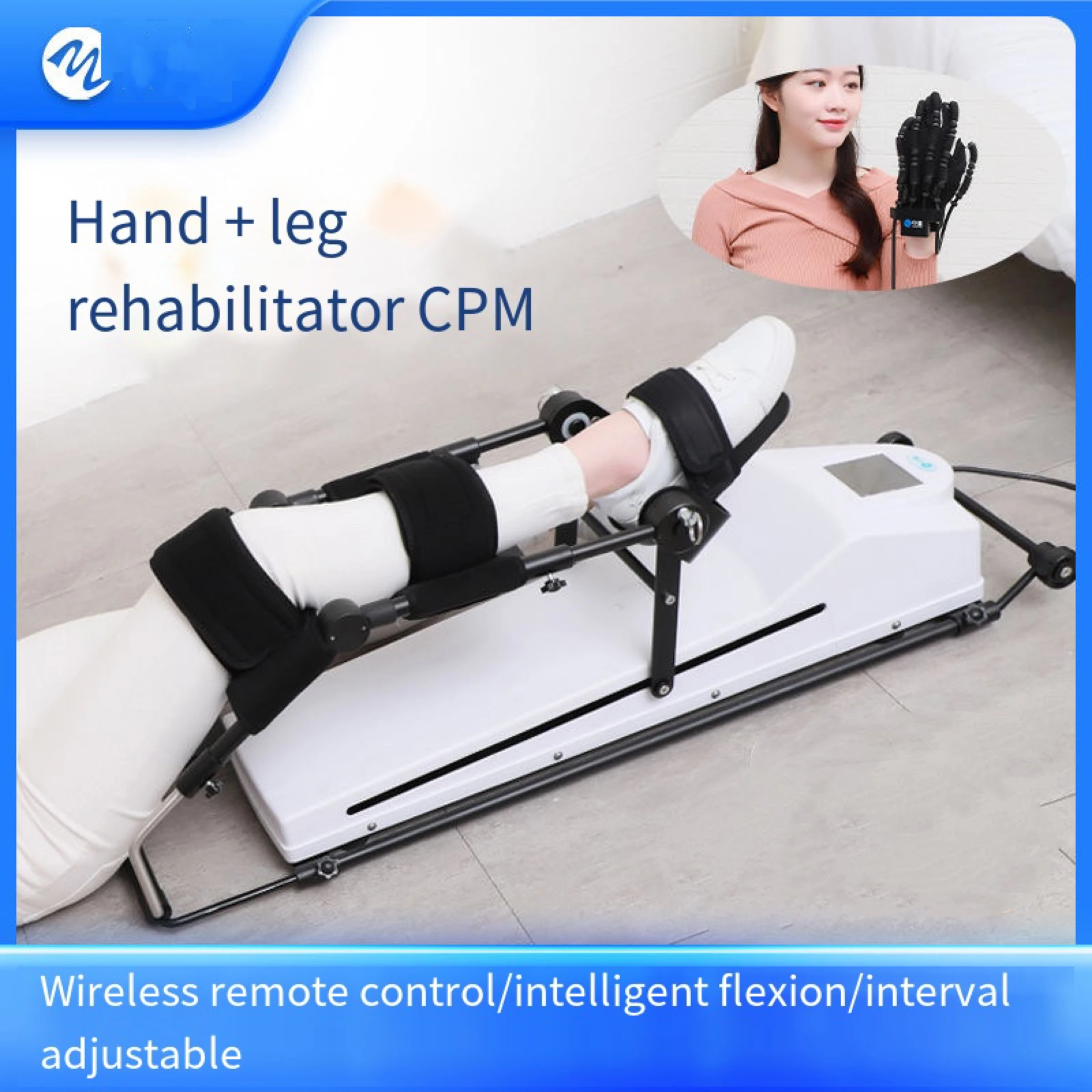 Stroke Hemiplegia Rehabilitation Robot Glove Finger Training and CPM Leg Training Function Recovery 2 In 1 Exercise Equipment