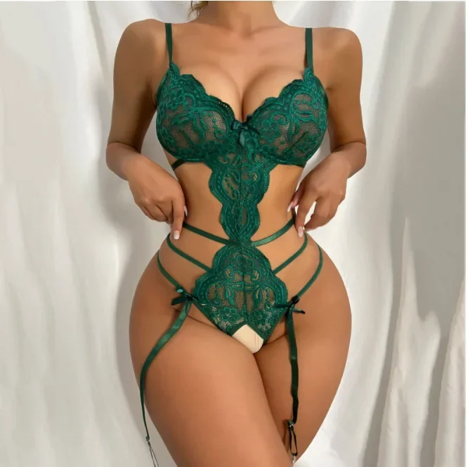 حار المثيرة مثير مجموعة الملابس الداخلية النساء رفع البرازيلي الرباط مجموعة الدانتيل عارية الذراعين الأشرطة شفافة أطقم داخلية جريمي حجم كبير Lenceria