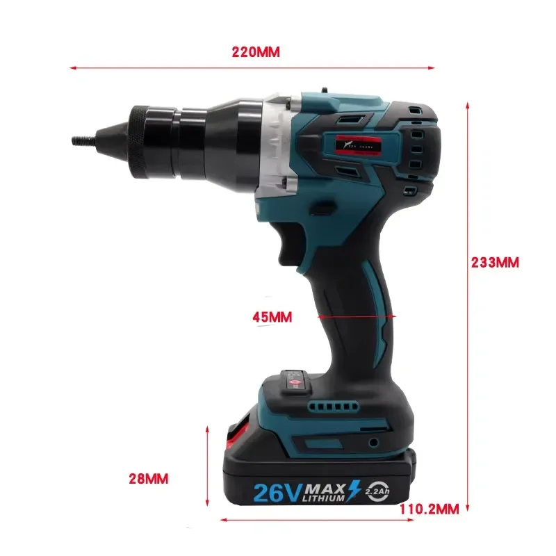 Electric Rivet Nut Tool for Hot Sale 2600MA and 5200MA