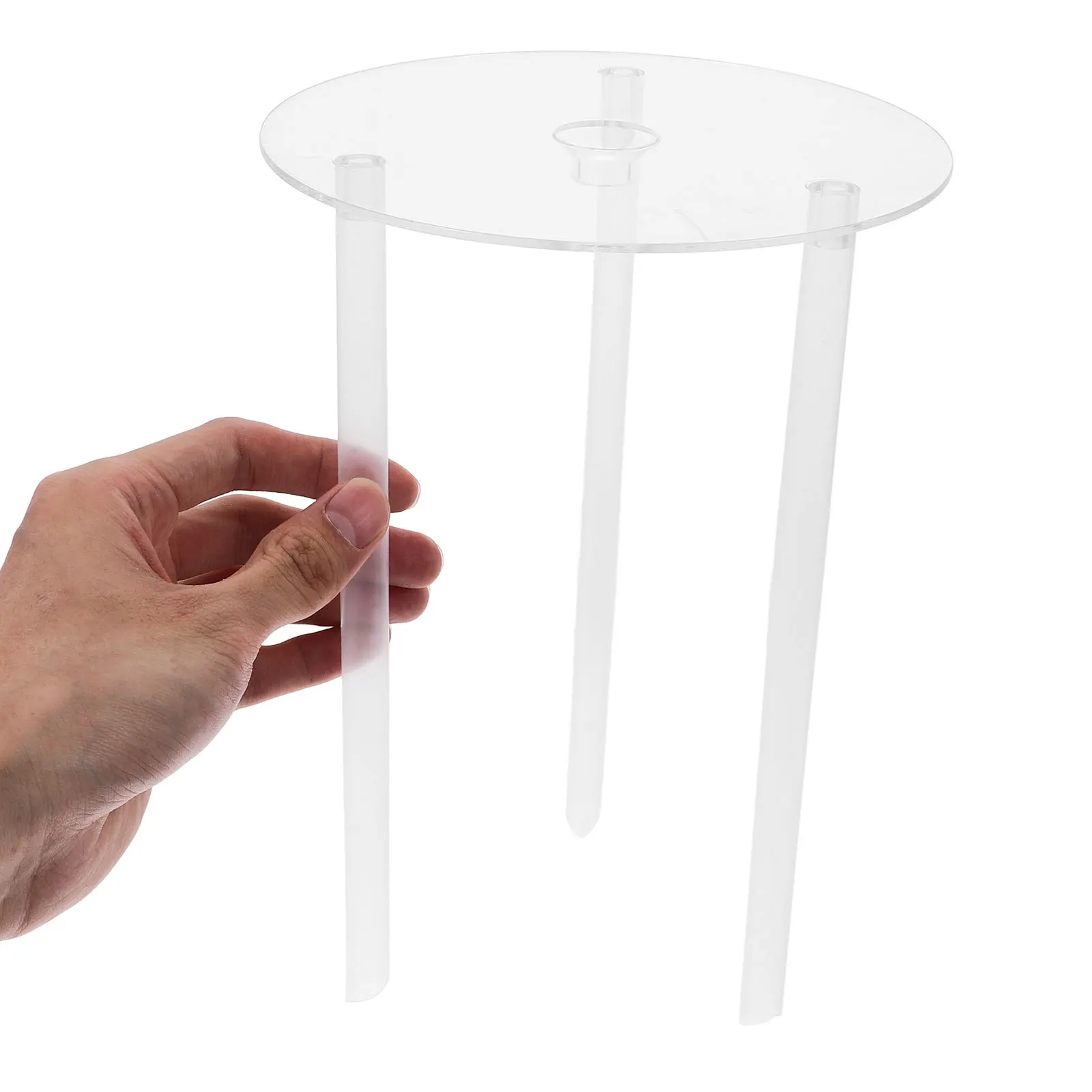 4Set Cake Dowel Floating Spacer Set for 8 Inch Multi-Layer Cakes Elegant Separation Design with Matching Straws for Cream